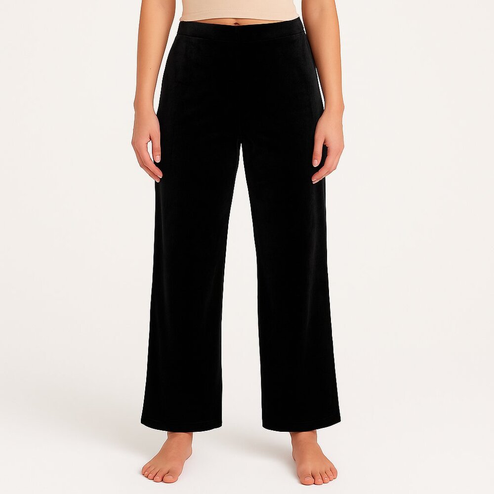 YUNA Fashion Black Pinstripe Pants (NWT) L/XL Cotton Blend